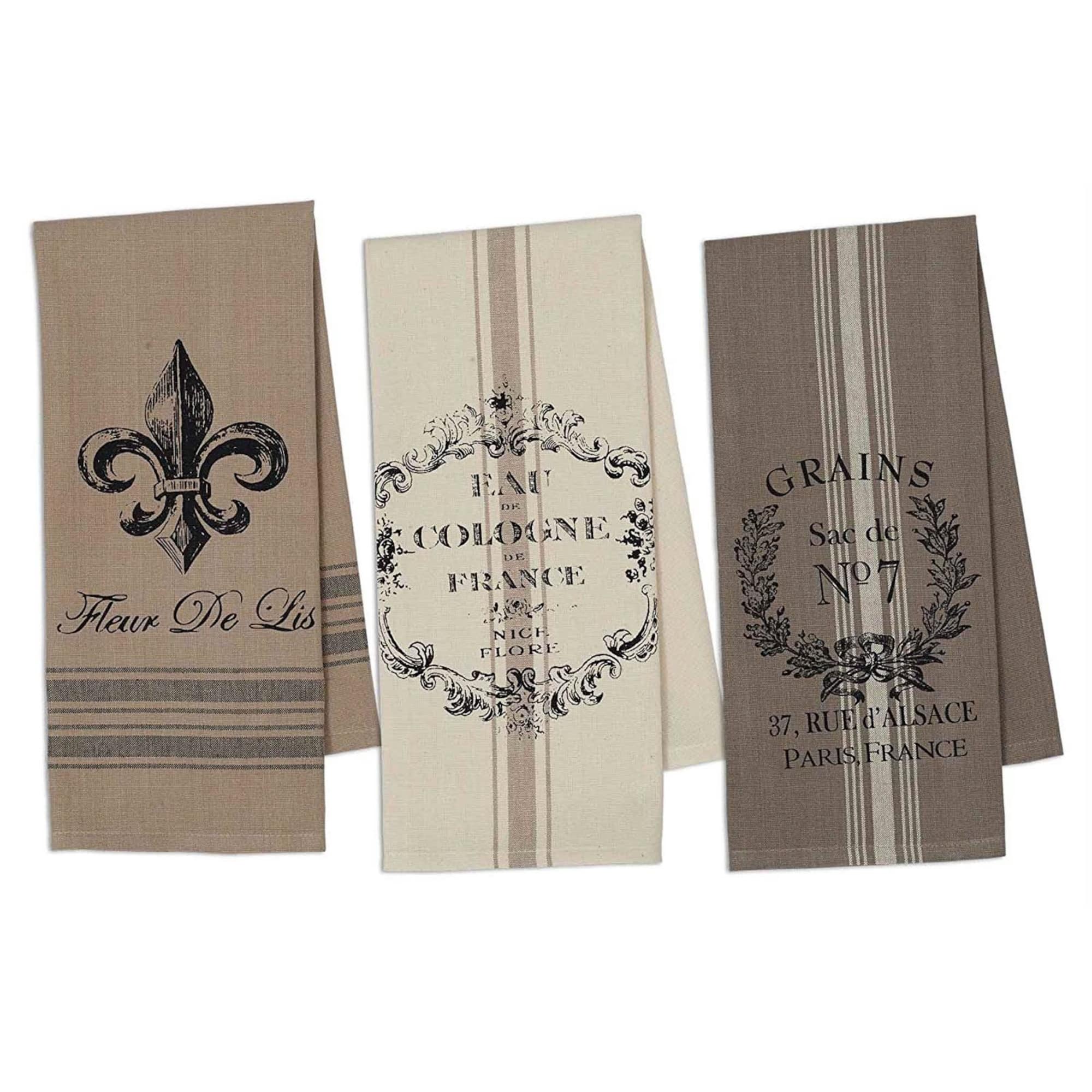 DII® Assorted French Grain Sack Dishtowel Set